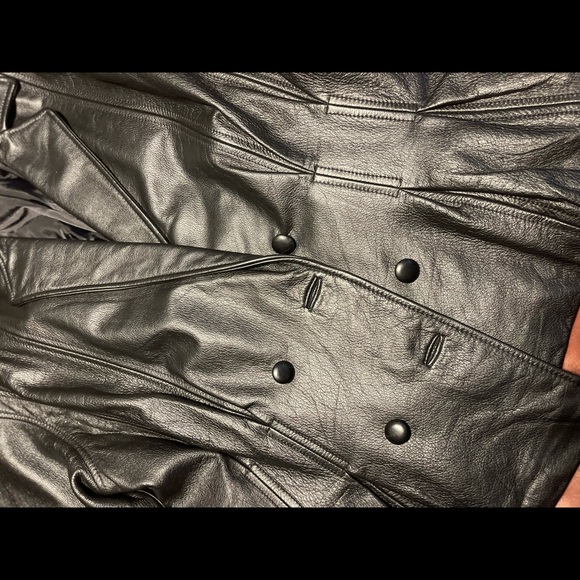 Vintage Black leather blazer/jacket - Picture 7 of 10